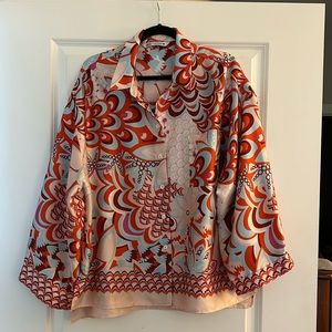 Zara printed blouse,